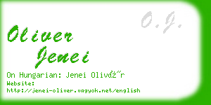 oliver jenei business card